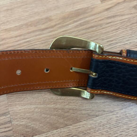 Dooney & Bourke Blue Pebbled Leather Belt Brass Buckle Small 90005 USA Made main image 6